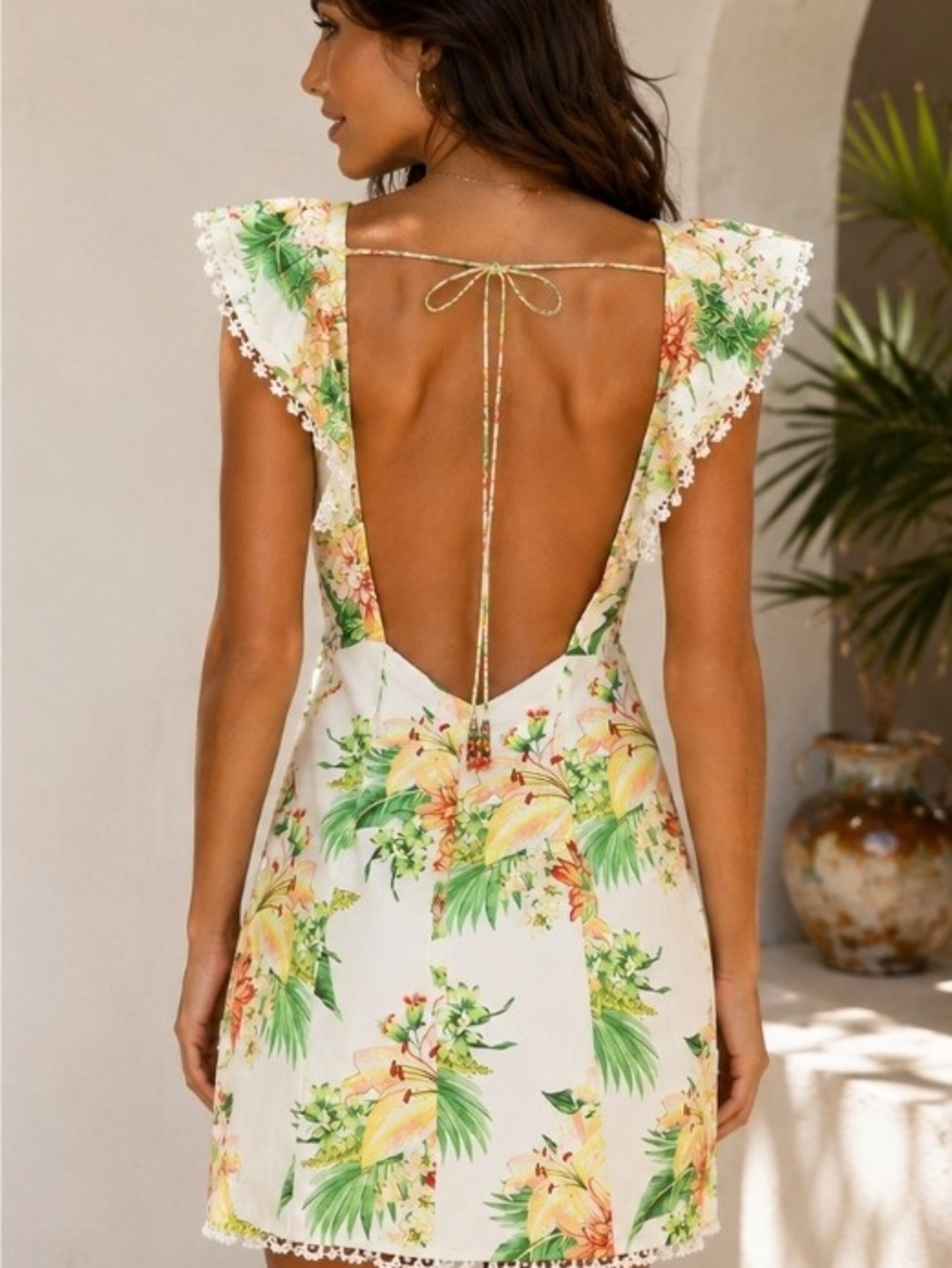 Farm Rio Denyse Linen Mini Dress
